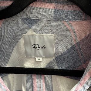 Rails Pink and Blue Checkered Top
